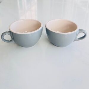 Espresso Parts Porcelain Latte Cups 10oz 300ml Satin Gray Set of 2 nWOT